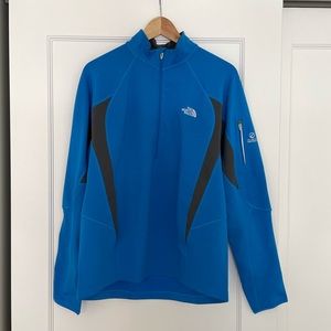 North Face Men’s Half-Zip Pullover Blue Flight Series Medium